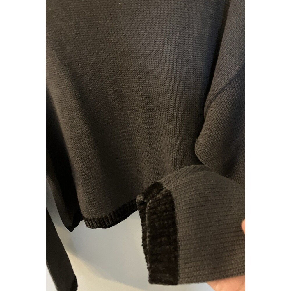 Vintage Y2K Cousin Johnny Sportswear Womens Turtleneck Black Sweater Size Large - Picture 5 of 6